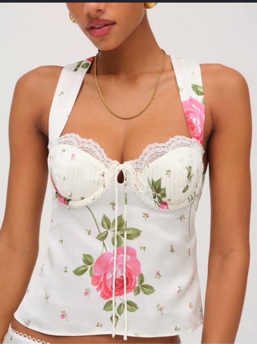 For Love and Lemons Rosebud corset top